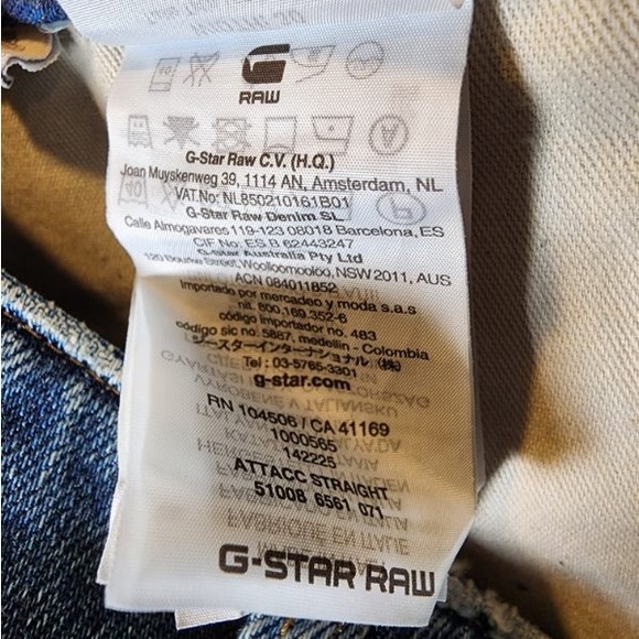 G Star Raw Men's Navy Denim Jeans - Picture 7 of 7